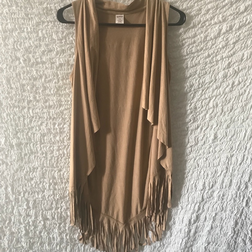 Faux suede cardigan